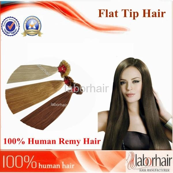 Straight Hair With Accessories. Flat shape tipped human hair