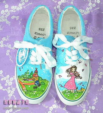 canvas shoes images. hand-painted canvas shoes