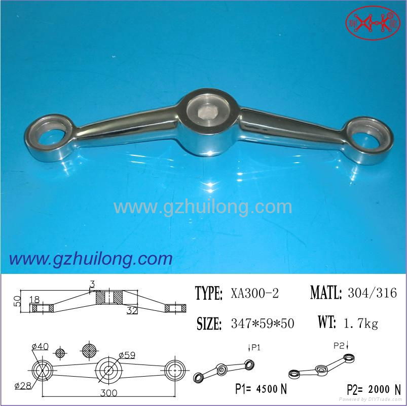 XA300 2-way spider for glass curtain wall fittings