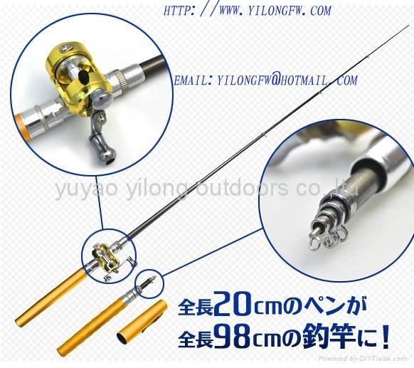gift pen fishing rod and reel fishing rod and reel. gift pen fishing rod and reel
