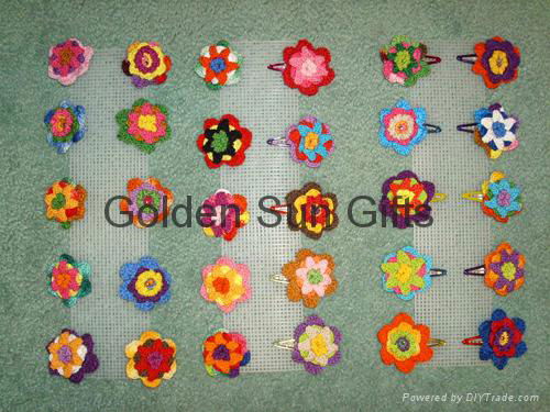 How To Crochet A Flower. Crochet Flower Hairclip - 9756