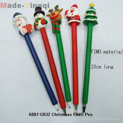 Christmas FIMO pen