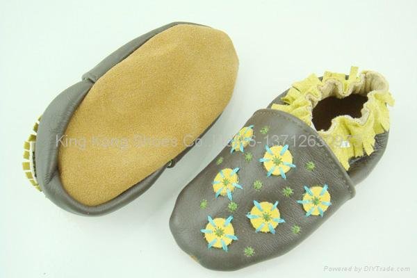Baby shoesInfant shoesLeather baby shoesStock shoes - JG-FL010 ...