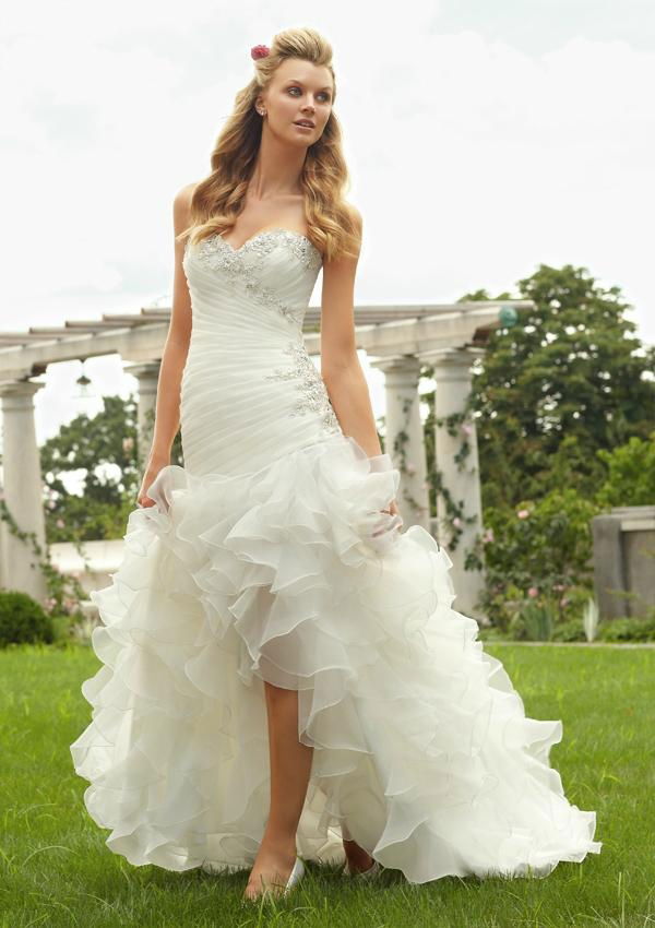 elegant wedding dress with train