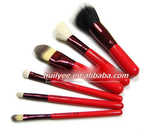  Makeup Brush Brands on Mac Brushes Red Magic 6 Pcs   Set Mac Makeup Brushes 6 Set With Steel