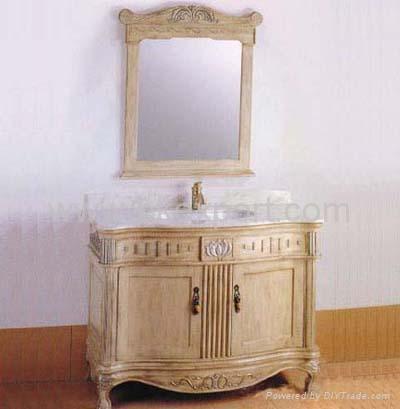 Solid Wood Bathroom Vanities on Solid Oak Wood Bathroom Cabinets With Marble Vanity Top And Ceramic