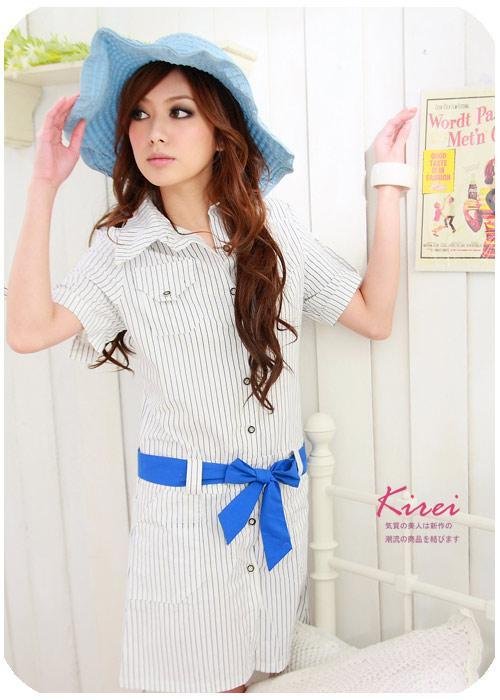 Latest Korean Style Stripe Dress 2
