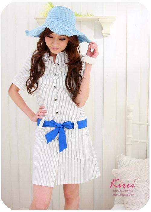 Latest Korean Style Stripe Dress 3