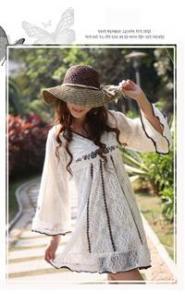 Korean Style Hollow-out Knitting Lace Dress 1