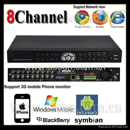 8ch H.264 Net Embedded Digital Video Recorder CCTV security standalone