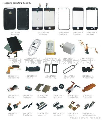 iphone 3G touch panel,ipod parts - IPHONE 3G (Hong Kong Manufacturer) 