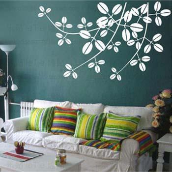 wallpaper stickers. Lan Ye grass Wall Stickers