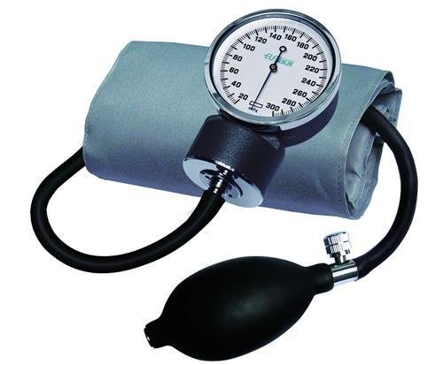 Sphygmomanometer with self read display  and no control over cuff pressure