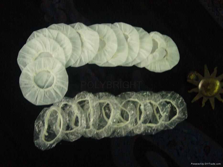 Disposable PE and Non woven ear cover POLYBRIGHT (China Manufacturer