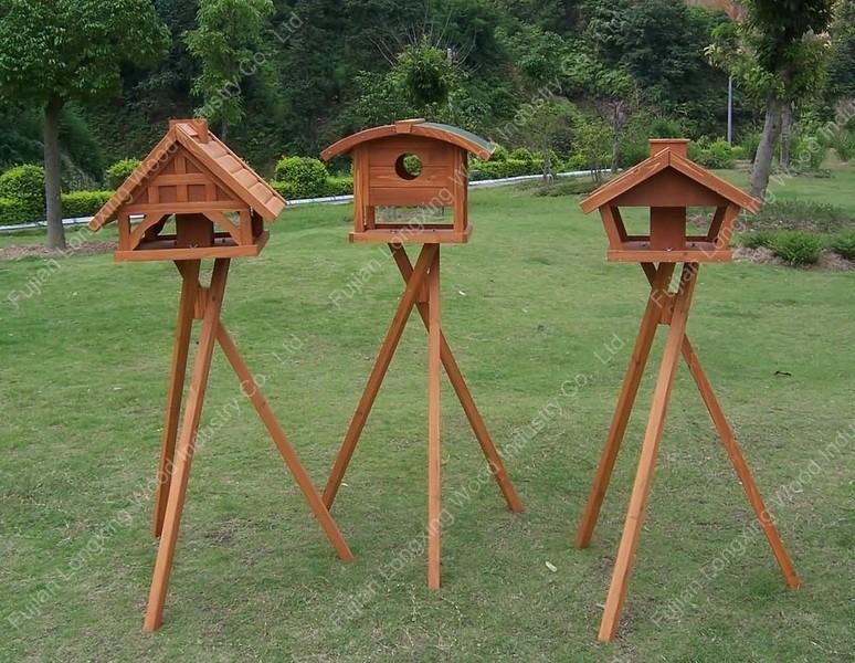Wooden Bird Feeders