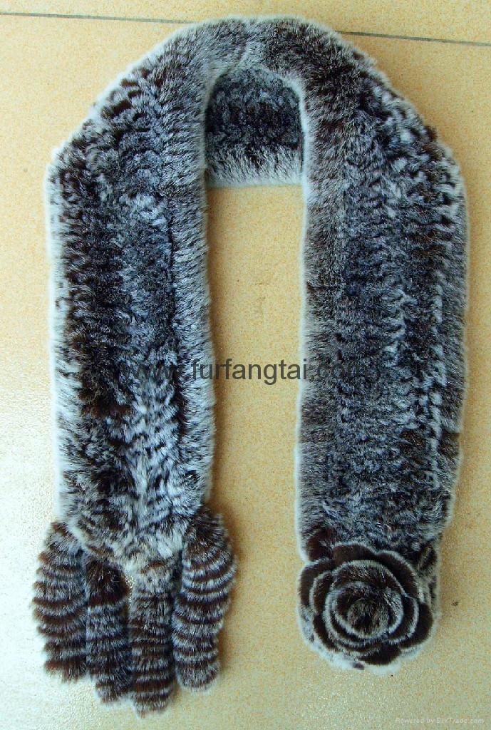 rabbit fur scarf. rex rabbit fur scarf