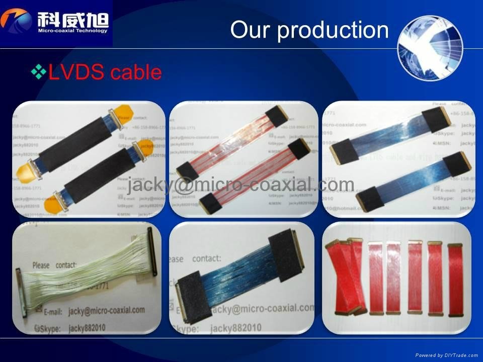 Display cable,Diagnostic cable,LVDS Display, Micro Coax,Laptop cable,I-PEX cable,LCD connector