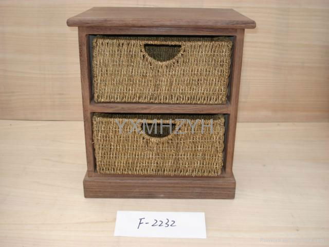 wooden cabinet with burned - F-2232 (