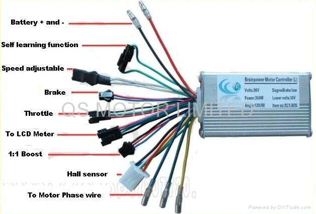 24V-48V E-bike Controller with LCD Speed Dispaly E-bike ... 36v meter wiring diagram 