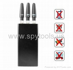 Anti-tracker gps jammer blocker - 6 Antenna Cell phone & RF Jammer (315MHz/433MHz)
