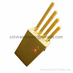 Blocked mobile phone - Handheld Cellphone GPS Jammer 3Watts output power + four Antennas