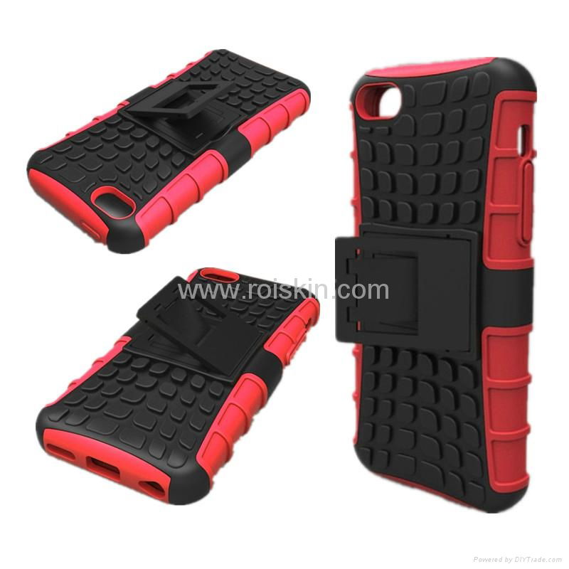 combo case with stand for Iphone 5C,hard case for Iphone 5C Red 1