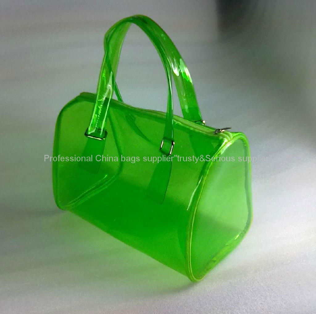 clear PVC beach bag,handbag,fashion carrying bag for ladies 1