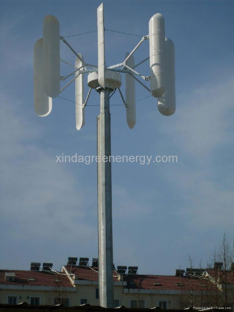5kw vertical wind turbine generator/ home wind power system (China 