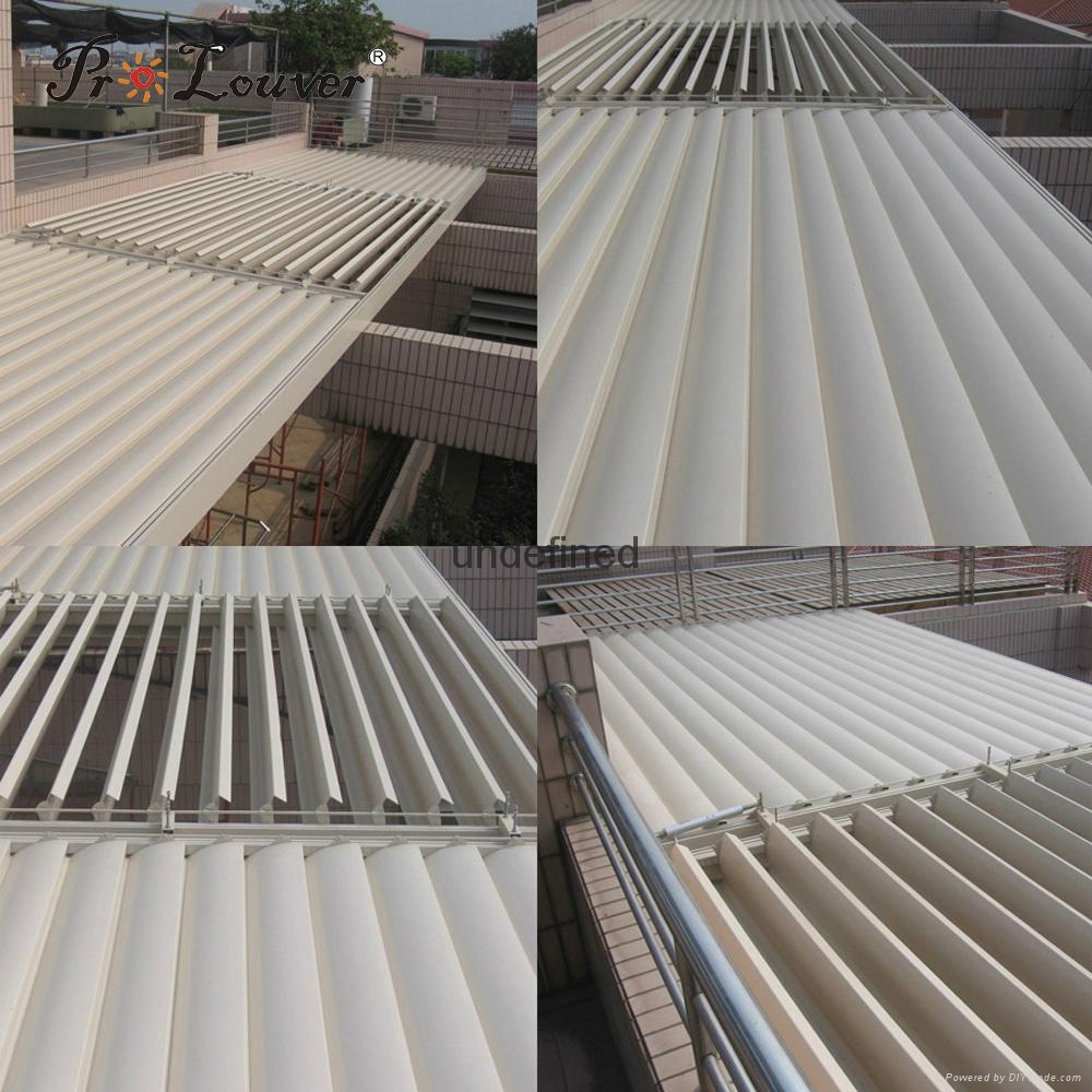 automatic opening roof louver with rain sensor pergola louver PROLOUVER (China Manufacturer