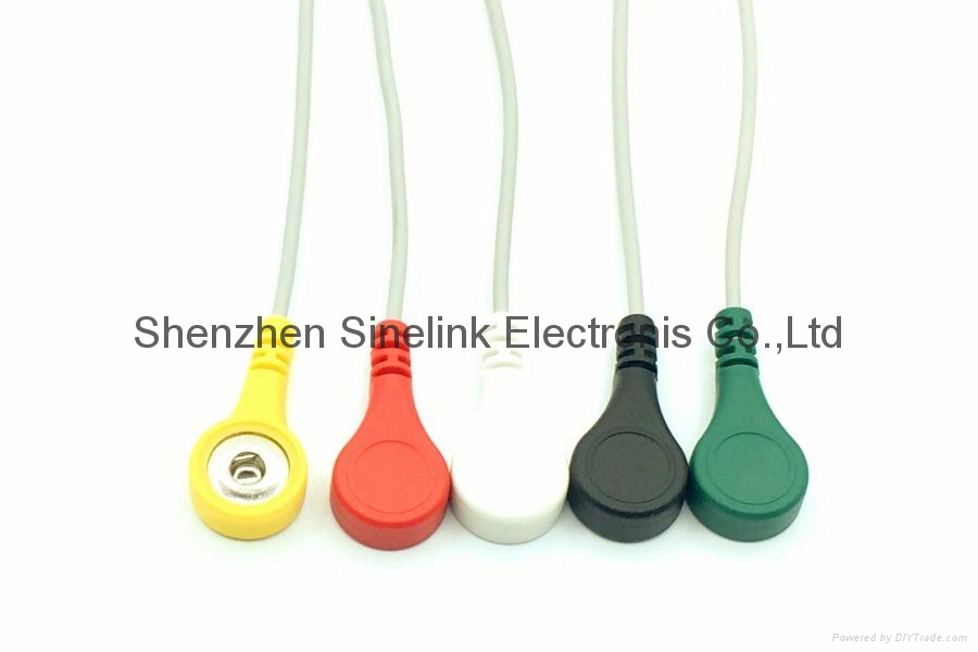 holter佩戴,holter检查 holter-5导联分线,din式连接器插头,欧标