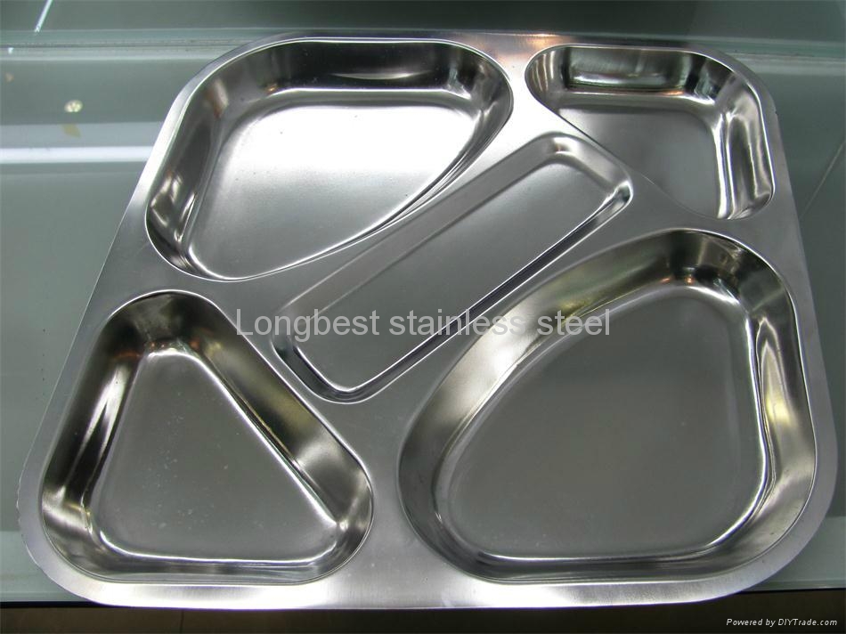 Stainless Steel Rectangular Divided Dinner plate 4 sections TSA00832 Longbest (China