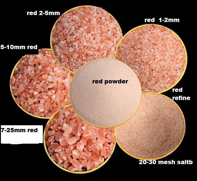 pink pinkish edible refine ,1-2 mm or 2-5 mm