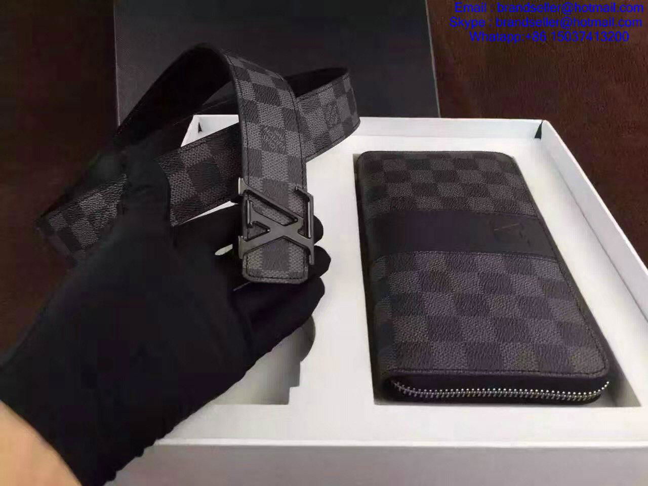 LV 1:1 Belt Wallet Set Louis Vuitton Belt Wallet Bally Original Packing Belt (China Trading ...