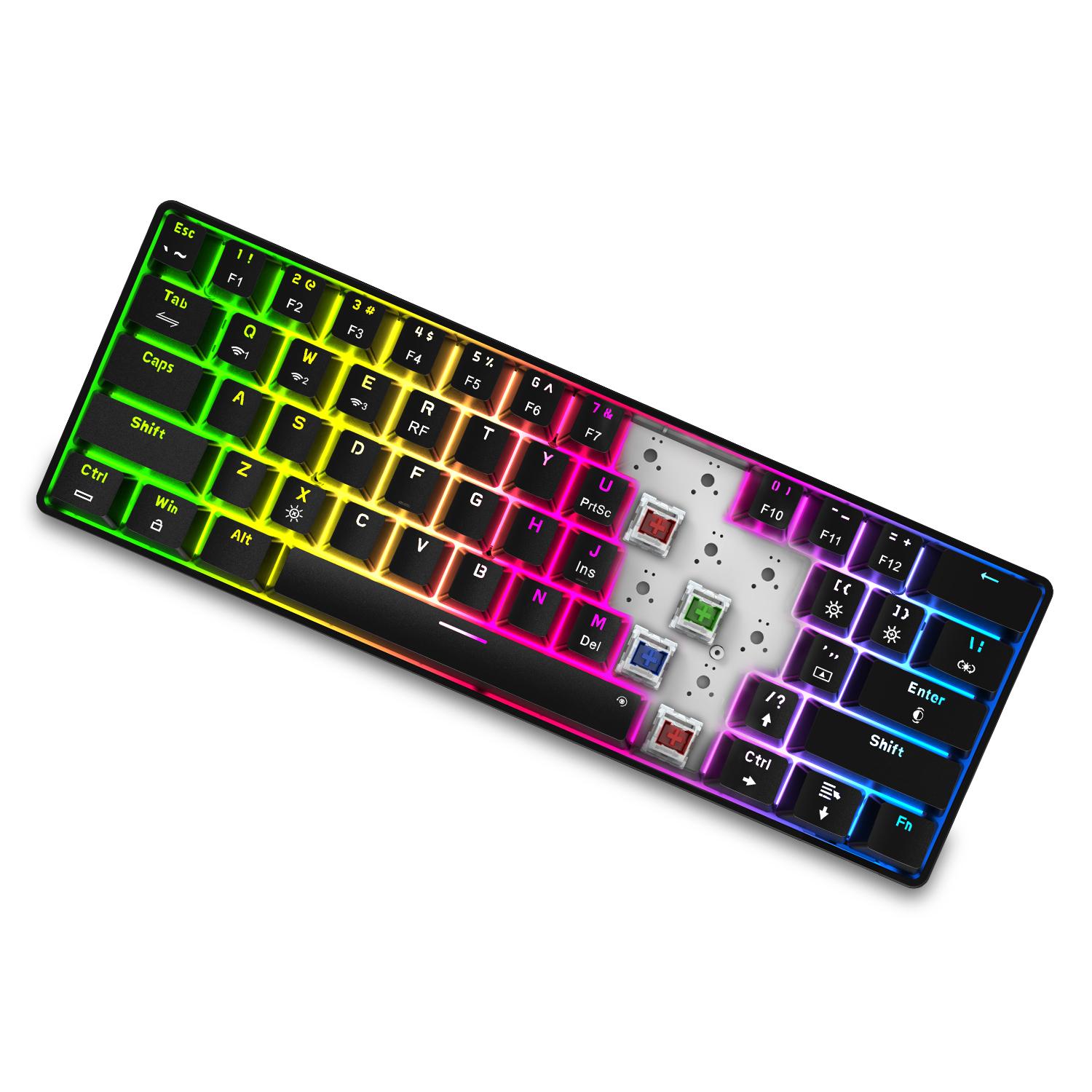 Keys Custom Laptop Gamer Hot Swap Rgb Wireless Gaming Mechanical Keyboard Dk Polcd