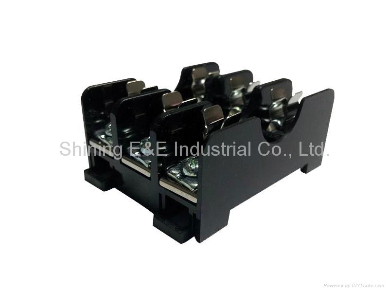 FS-013B DIN Rail Mounted 600V 10A 6x30 Glass Ferrule Fuse Base