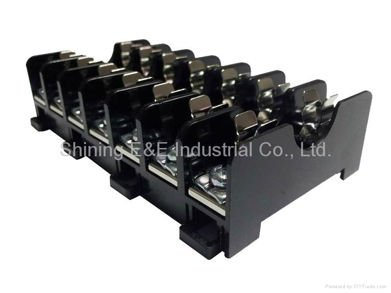 FS-017B DIN Rail Mounted 600V 10A 6x30 Glass Ferrule Fuse Base