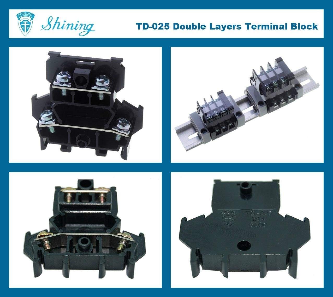  TD-025 Double Layers Terminal Block Connector