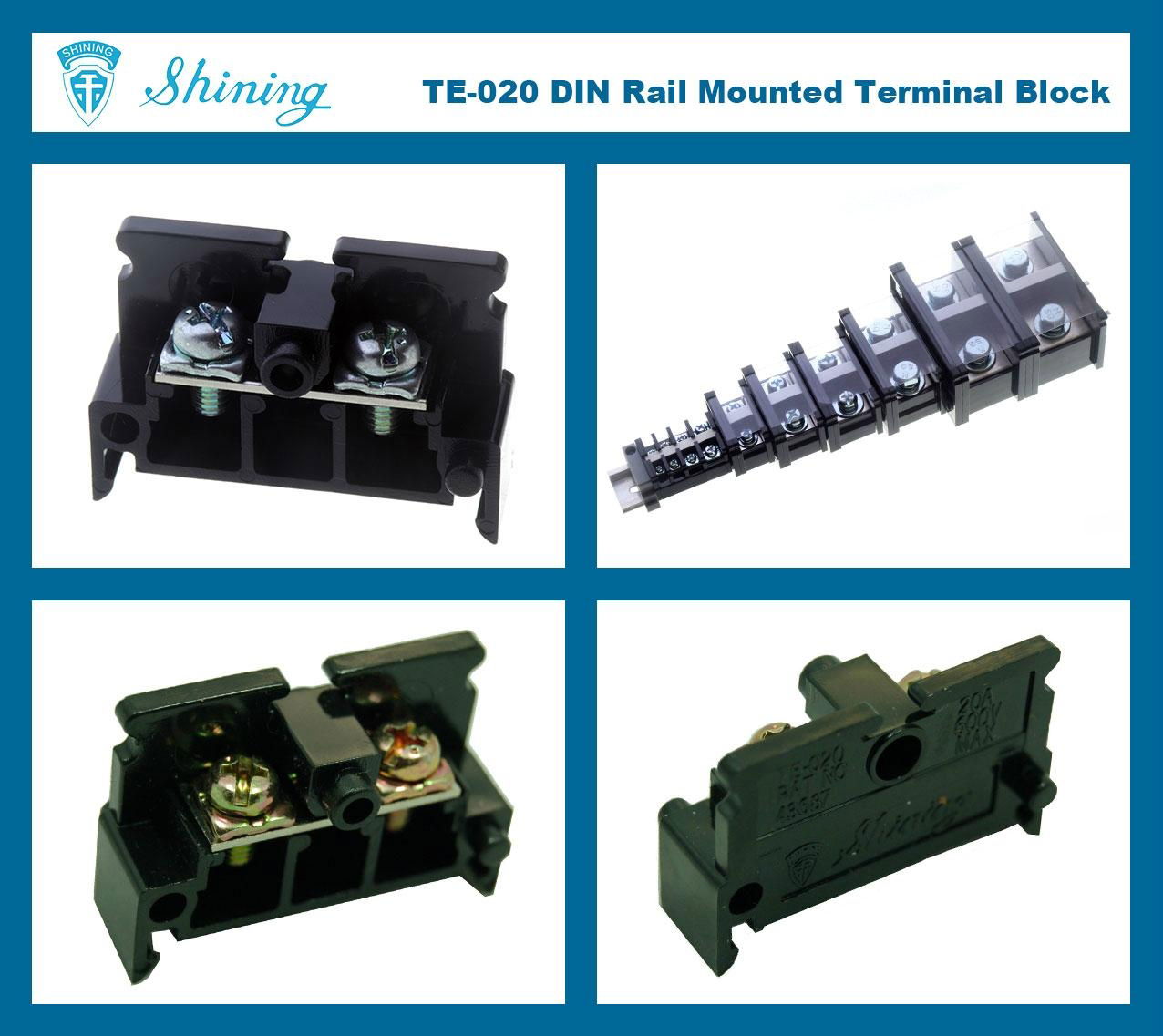 TE-020 Combined Type 20A Top Hat Rail Terminal Block Connector 