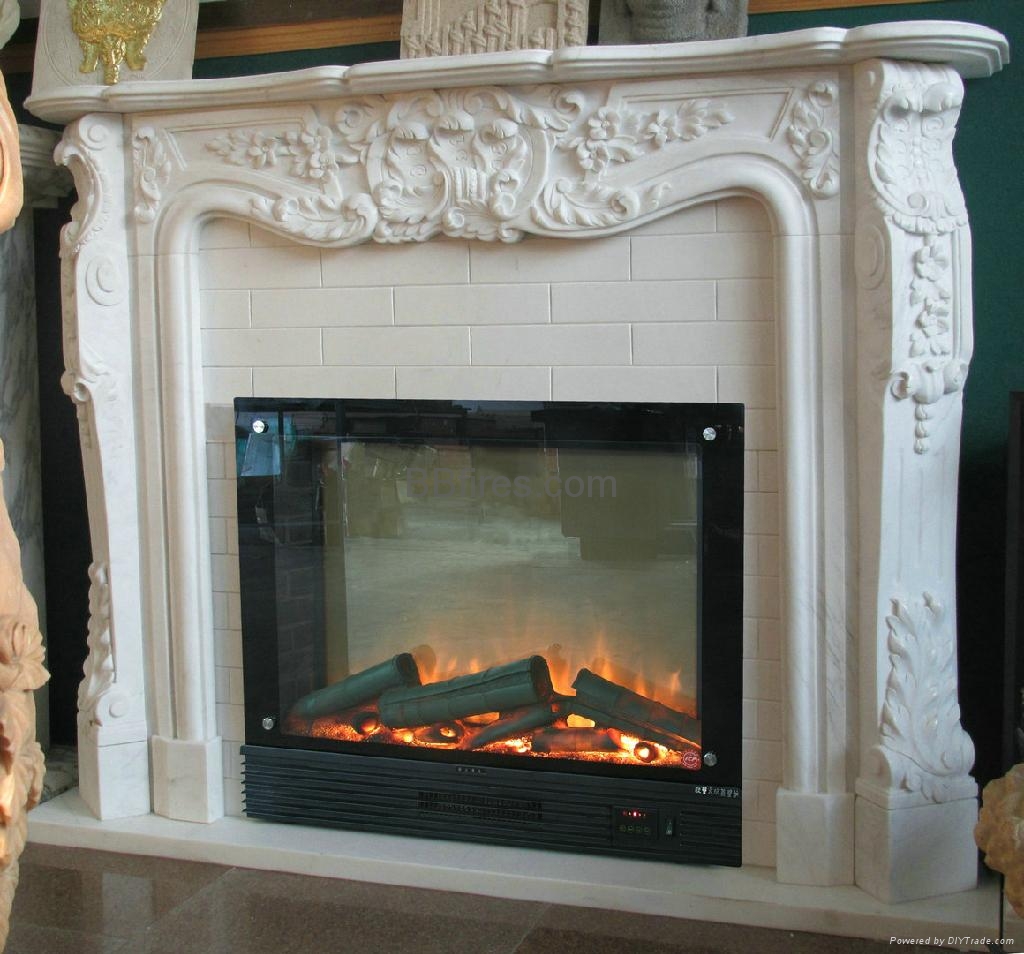 Custom made fireplace mantel & heater - TH135-26ZT - BB ...