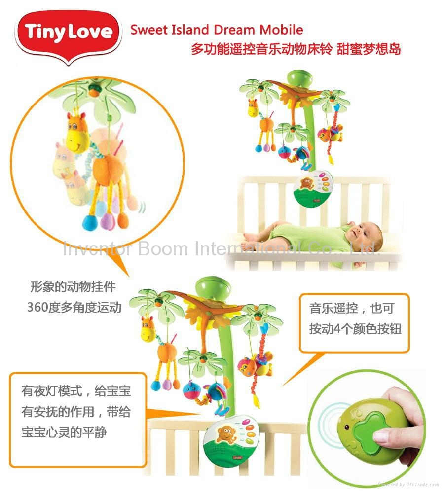 Tiny Love Sweet Island Dreams Mobile Tinylove Musical Electrical Bed