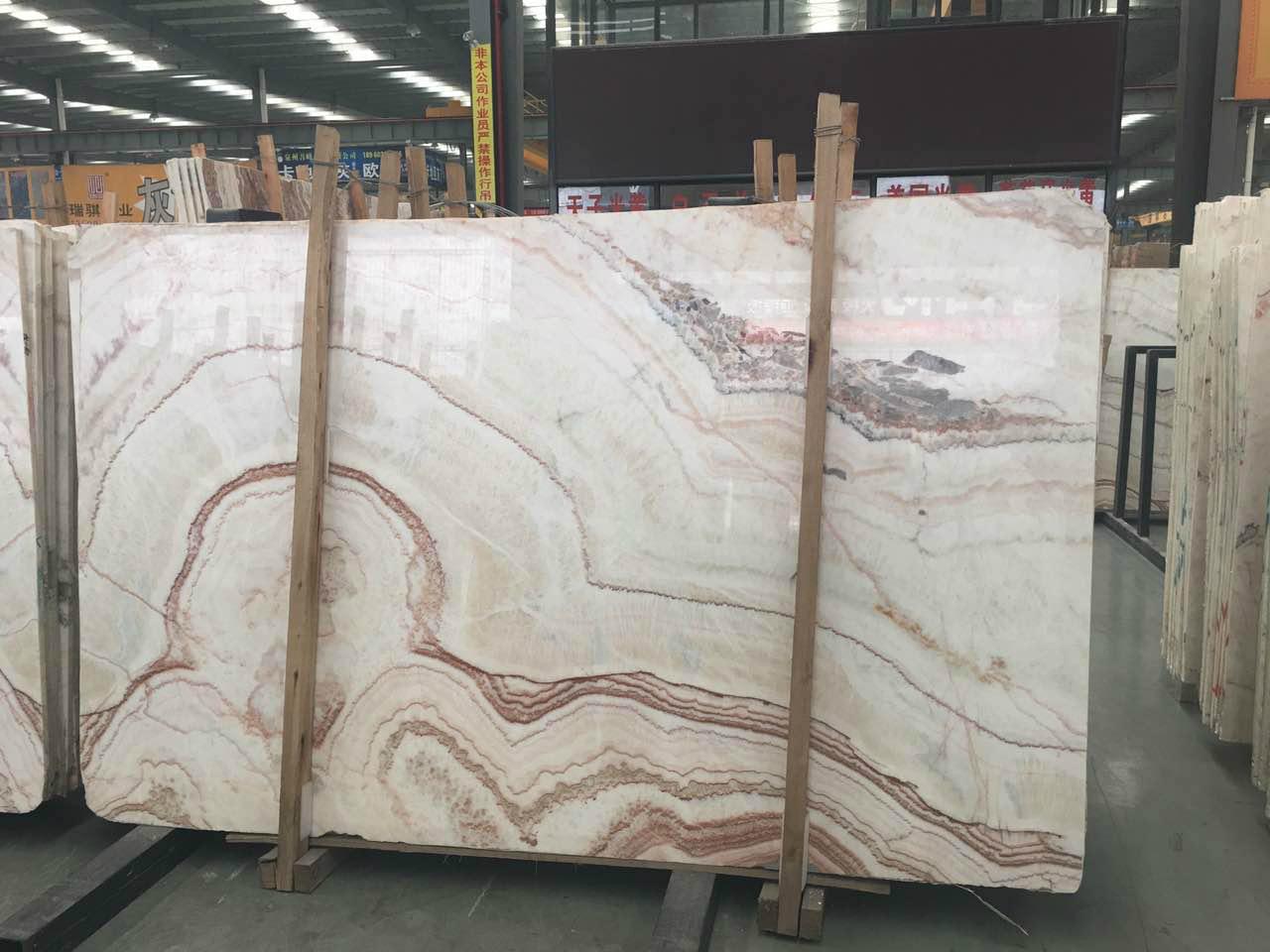 Rainbow white onyx wall panel onyx slab UNION STONE (China