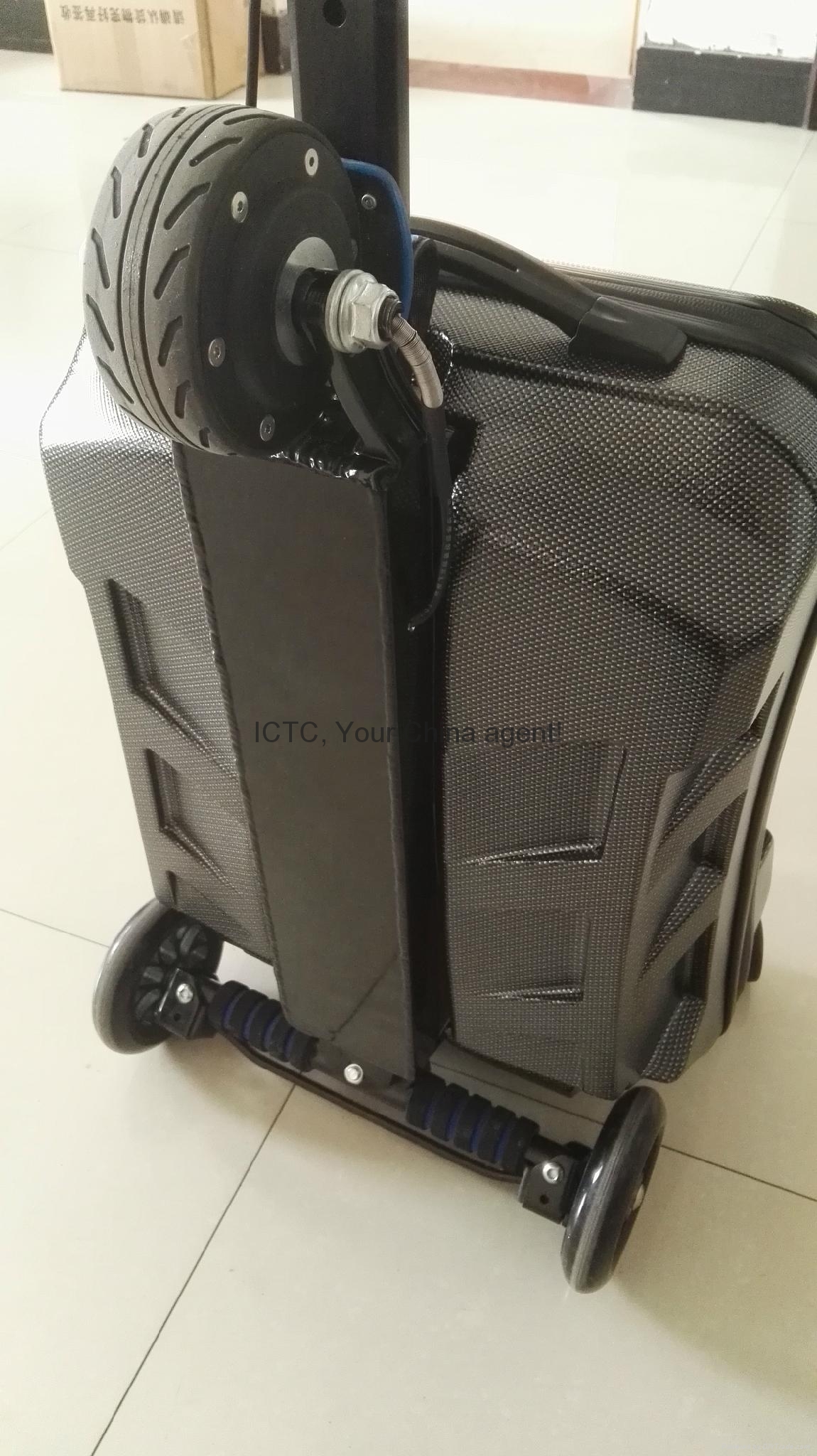 electric scooter suitcase motorised luggage case scooter trolley case