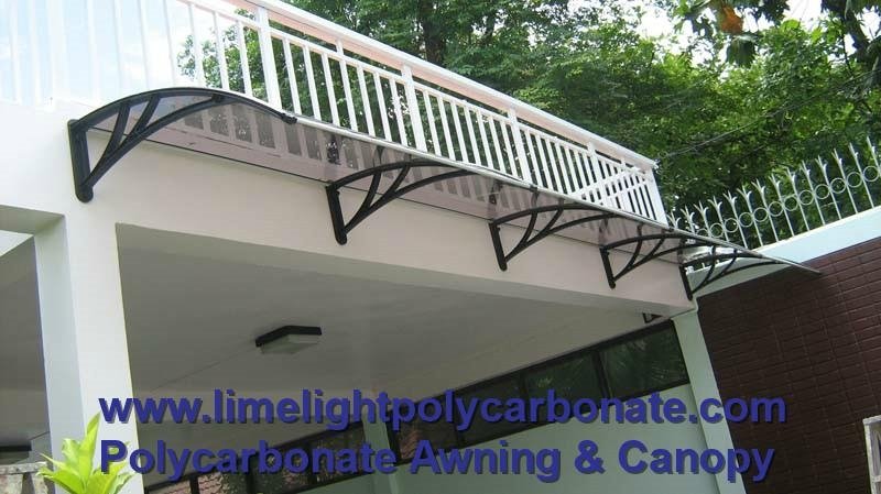 Color : A, Size : 60x60cm LIANGLIANG Awning Rain Door Canopy Roof Balcony Thicken Blue PC Endurance Board Transparent Anti-UV Metal Bracket Anti-rust