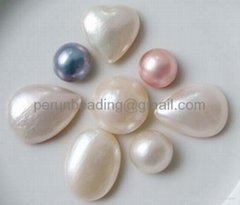 saltwater round mabe pearls 