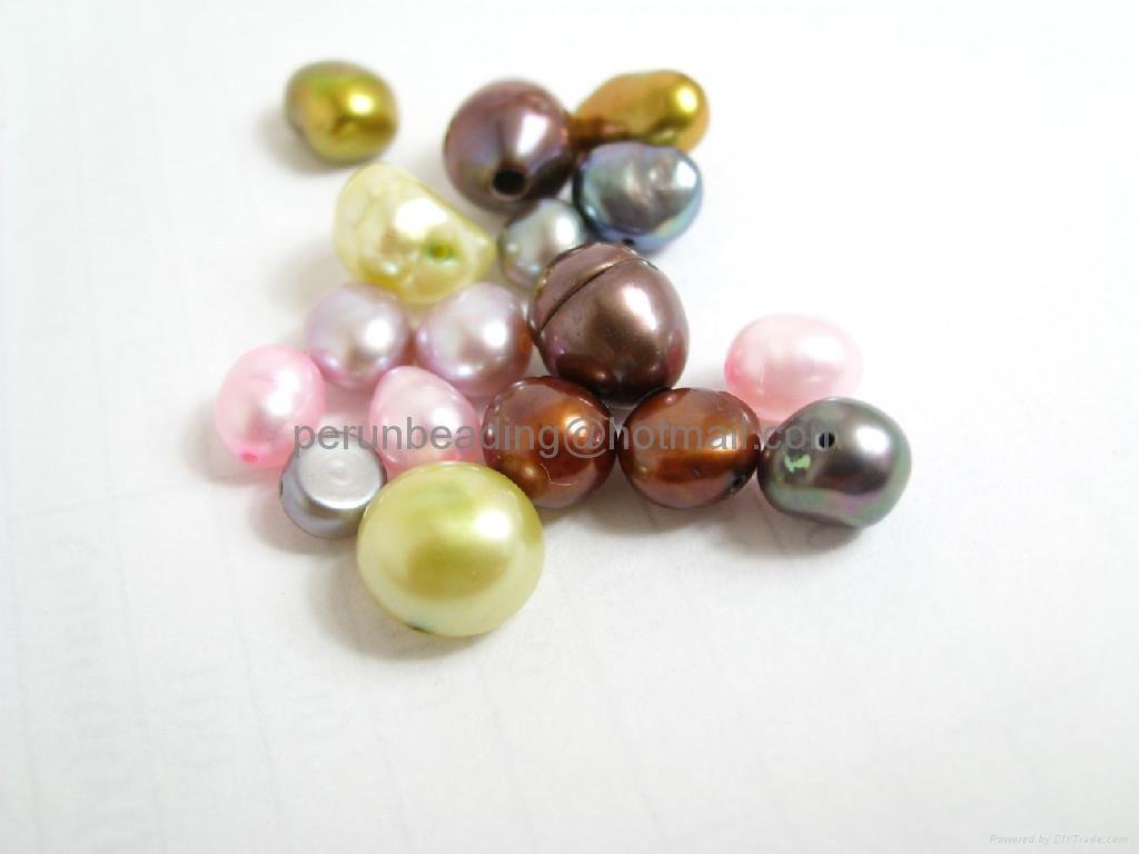 freshwater loose regular non-round pearl strands 4