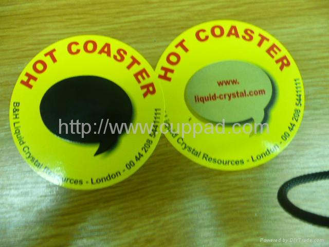 heat sensititive coaster and paper coaster 