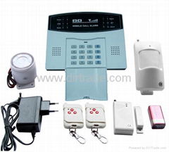 GSM SMS alarm system with keypad on alarm panel