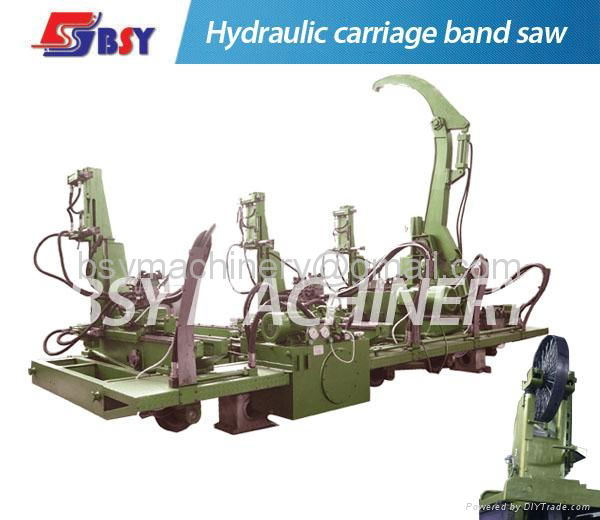 Hydraulic autocarriage band saw