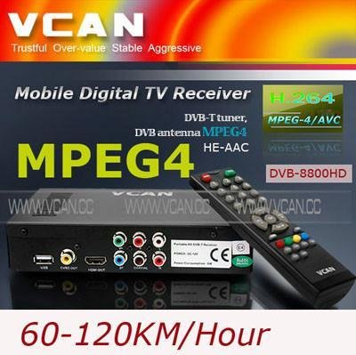 CAR DVB-T HD with one tuner,with 60-120KM/H 