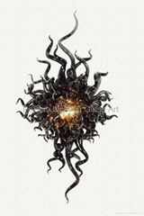 Art glass wall sconce